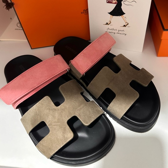 Hermes Shoes - Hermes Chypre sandals, Sz 37.5